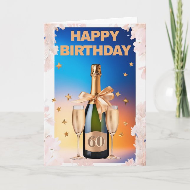 Bonne carte d'anniversaire 60e (Devant)