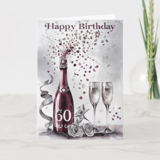 Bonne carte d'anniversaire 60e