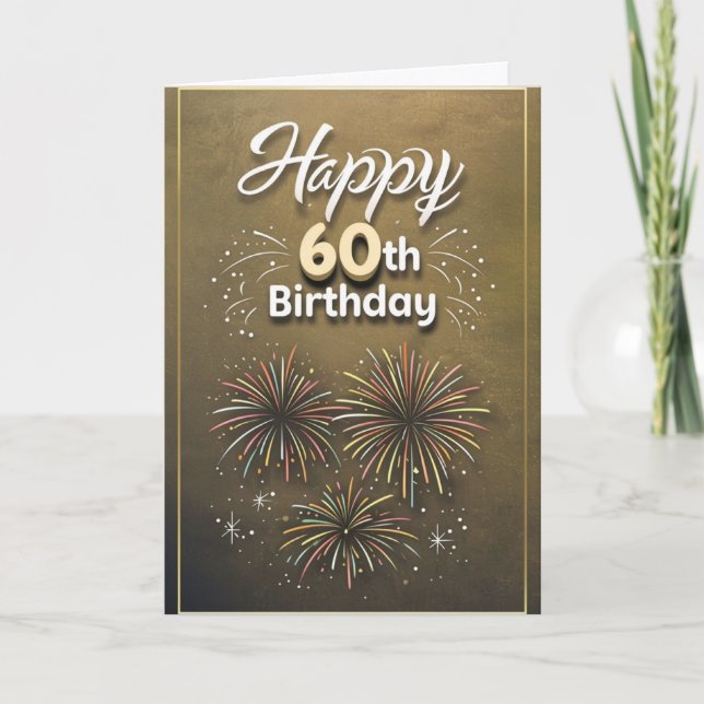 Bonne carte d'anniversaire 60e (Devant)