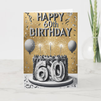 Bonne carte d'anniversaire 60e