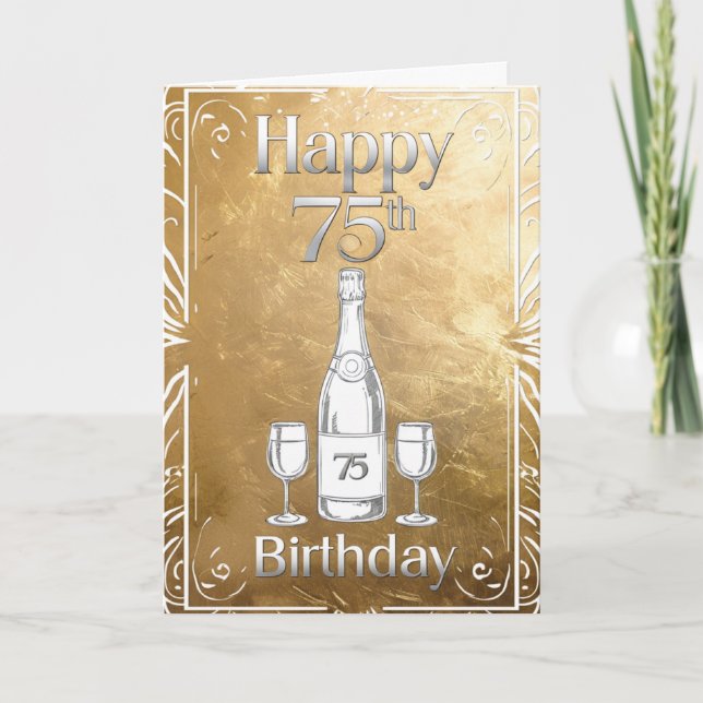 Bonne carte d'anniversaire 75e (Devant)