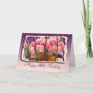Bonne carte d'anniversaire 80e