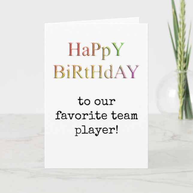 Bonne carte d'anniversaire à collègue (Devant)