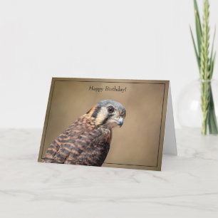 Bonne carte d'anniversaire American Kestrel