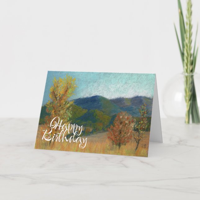 Bonne carte d'anniversaire automne (Devant)