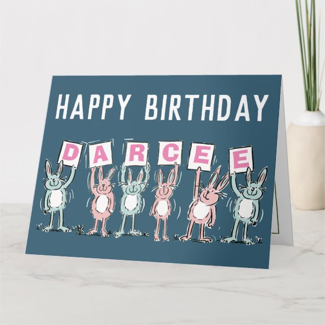 Bonne carte d'anniversaire avec 6 lettres Nom (Devant)