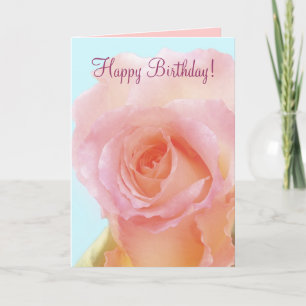 Bonne carte d'anniversaire avec rose