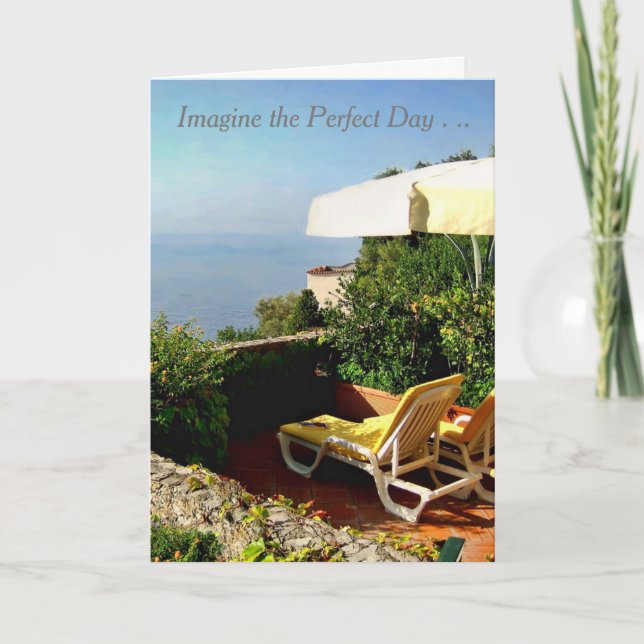 Bonne carte d'anniversaire avec vue pittoresque su (Devant)