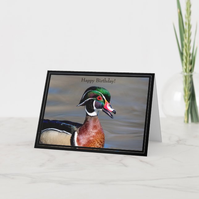 Bonne carte d'anniversaire Bois Canard (Devant)