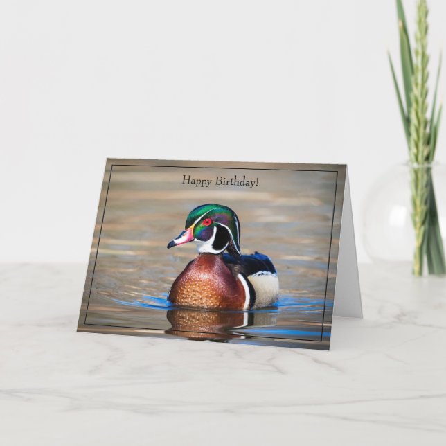 Bonne carte d'anniversaire Bois Canard (Devant)