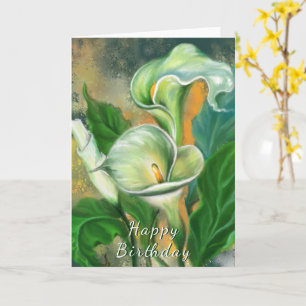 Bonne carte d'anniversaire Calla Lily Flower