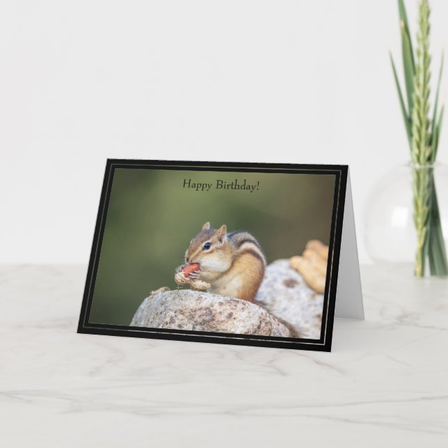 Bonne carte d'anniversaire Chipmunk (Devant)