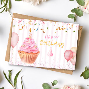 Bonne carte d'anniversaire Cupcake