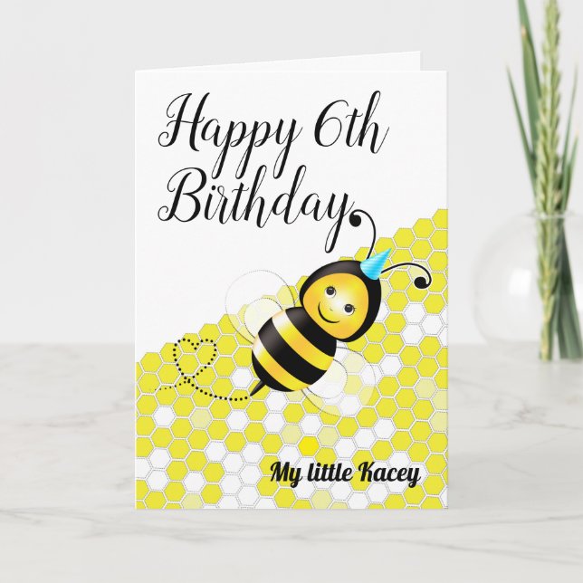 Bonne carte d'anniversaire d'abeille (Devant)