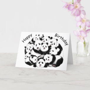Bonne carte d'anniversaire de la famille Pands