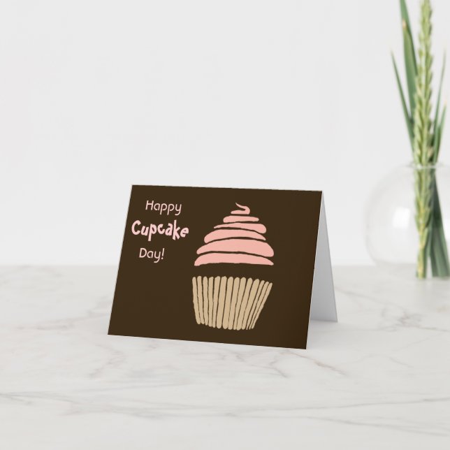 Bonne carte d'anniversaire de la fête du Cupcake (Devant)