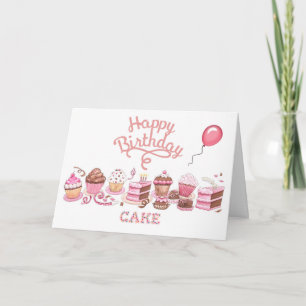 Bonne carte d'anniversaire de la journée du gâteau
