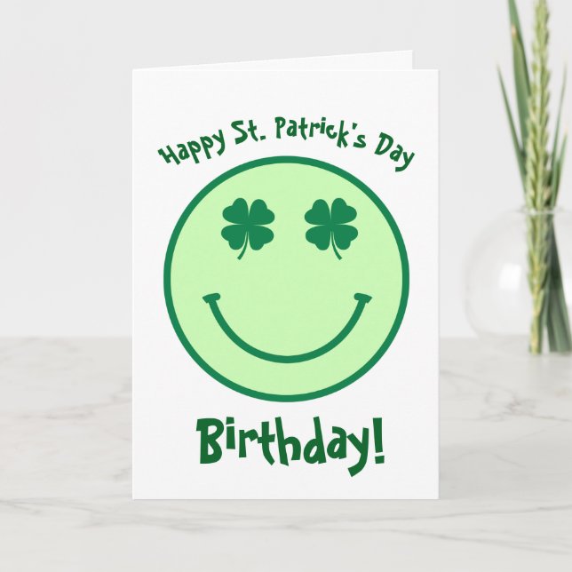 Bonne carte d'anniversaire de la Saint Patrick (Devant)