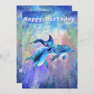 Bonne carte d'anniversaire Dolphin Couple - Person