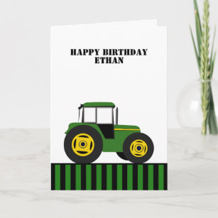 Bonne carte d'anniversaire du tracteur
