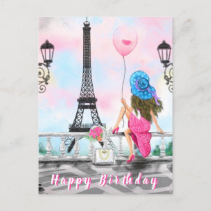 Bonne carte d'anniversaire Femme à Paris