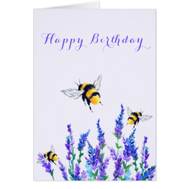 Bonne carte d'anniversaire Fleurs de printemps et  (Devant)