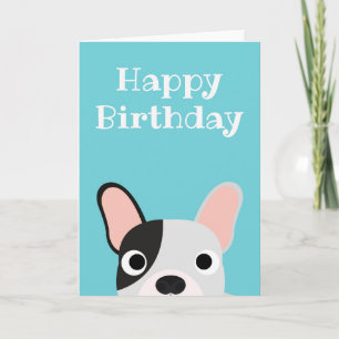 Bonne carte d'anniversaire Français Bulldog Chien 