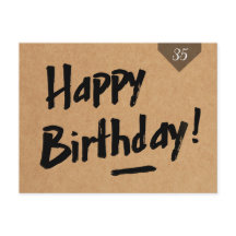 Bonne carte d'anniversaire - Hommes - papier kraft