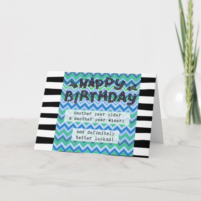 Bonne carte d'anniversaire, Humour amusant (Devant)