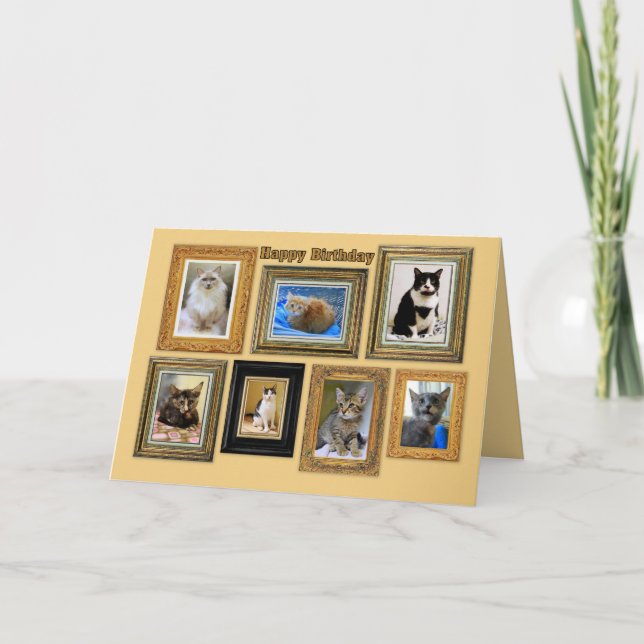Bonne carte d'anniversaire Kitty Portrait Gallery (Devant)