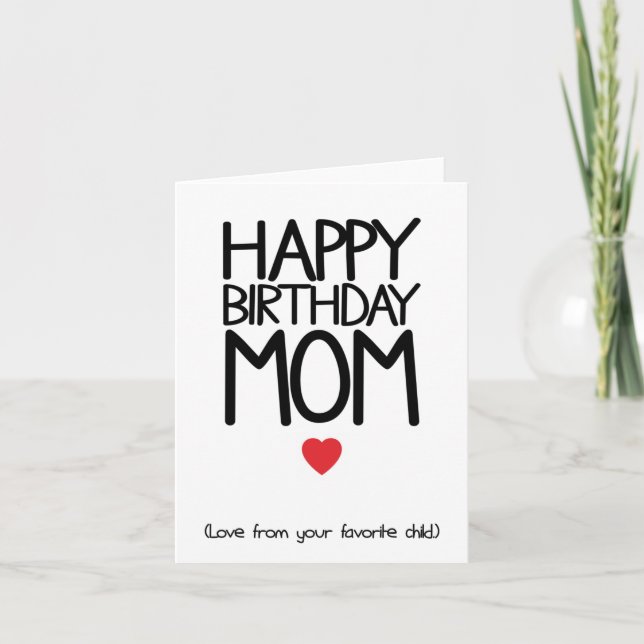 Bonne carte d'anniversaire maman - drôle carte d'a (Devant)