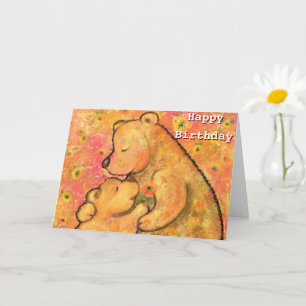 Bonne carte d'anniversaire mignonne ours amour de