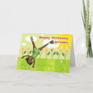 Bonne carte d'anniversaire mignonne petite fille