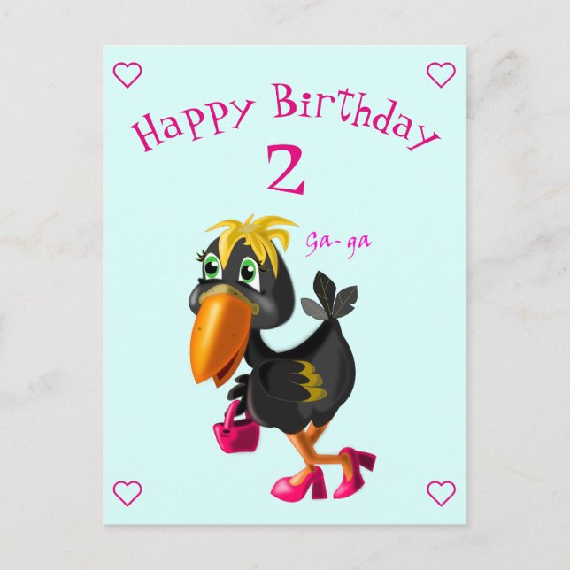 Bonne carte d'anniversaire - Oiseau drôle - Votre  (Devant)