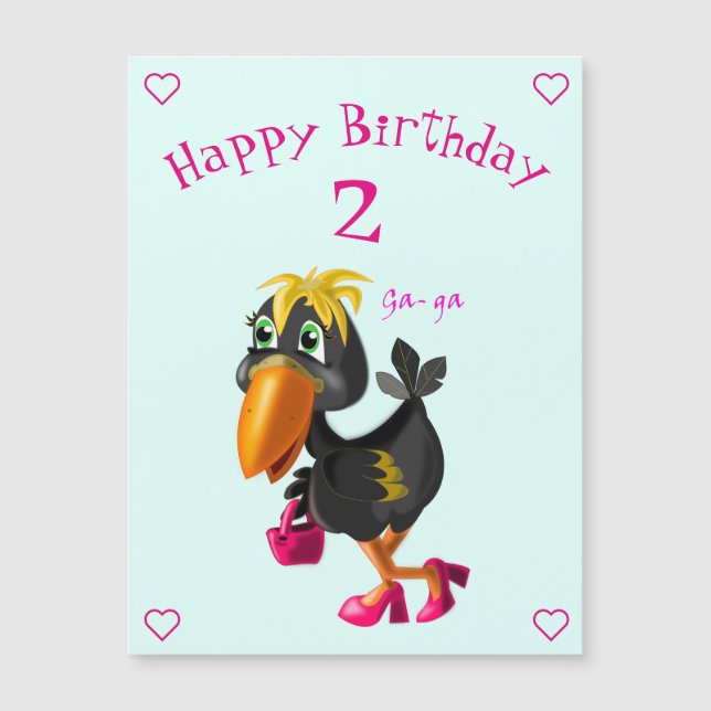 Bonne carte d'anniversaire - Oiseau drôle - Votre  (Devant)