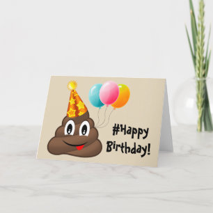 #Bonne carte d'anniversaire : Parti Poop Emoji