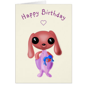 Bonne carte d'anniversaire Petit lapin bébé