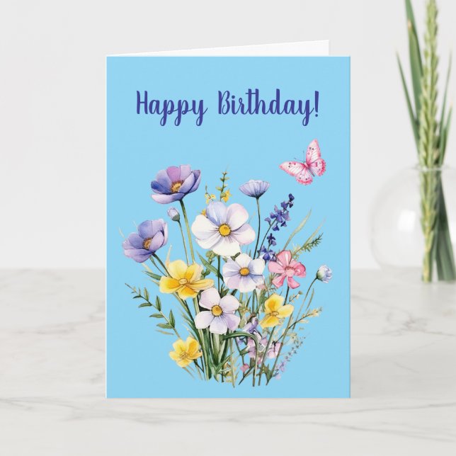 Bonne carte d'anniversaire pliée (Devant)