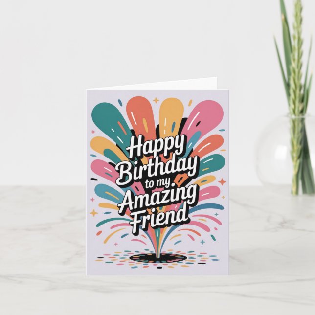 Bonne carte d'anniversaire pour ami (Devant)