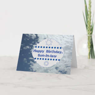 Bonne carte d'anniversaire pour le beau-fils nuage