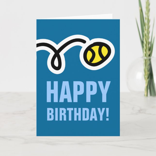 Bonne carte d'anniversaire pour le joueur de tenni (Devant)