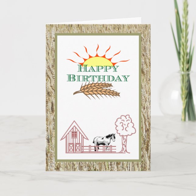 Bonne Carte D'Anniversaire Pour Les Agriculteurs E (Devant)