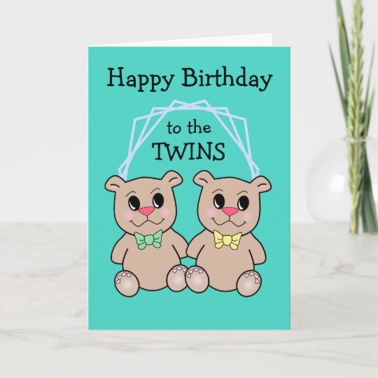 Bonne Carte D Anniversaire Pour Les Jumeaux Zazzle Fr