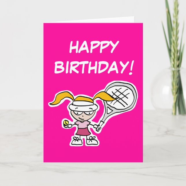 Bonne carte d'anniversaire pour petit joueur de te (Devant)