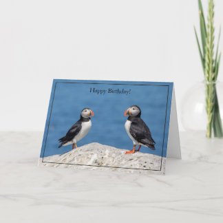 Bonne carte d'anniversaire Puffin Atlantique