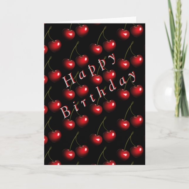 Bonne carte d'anniversaire Red Sweet Cherry (Devant)