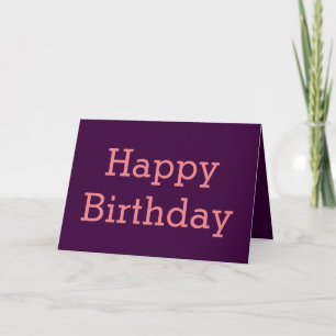 Bonne carte d'anniversaire. Simple et élégant.
