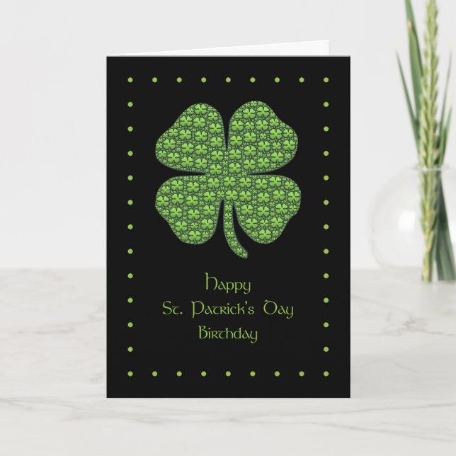 Bonne carte d'anniversaire St. Patrick's Day (Devant)