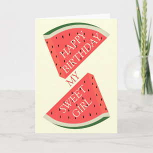 Bonne carte d'anniversaire Sweet Watermelon - Love
