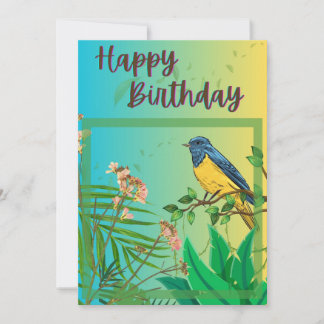 Bonne carte d'anniversaire (thème de la jungle)
